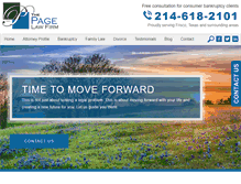 Tablet Screenshot of pagelawfirm.com